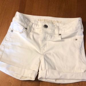 American eagle white shorts. Size 0